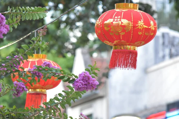 Çin Mahallesinde Kağıt Fenerler — Stok fotoğraf