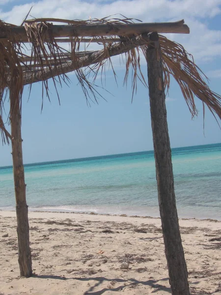 Landscape Paradisiacal Beach Cuba — Zdjęcie stockowe