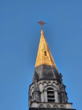 Akşam Gökyüzüne Karşı Kilise Çan Kulesi
