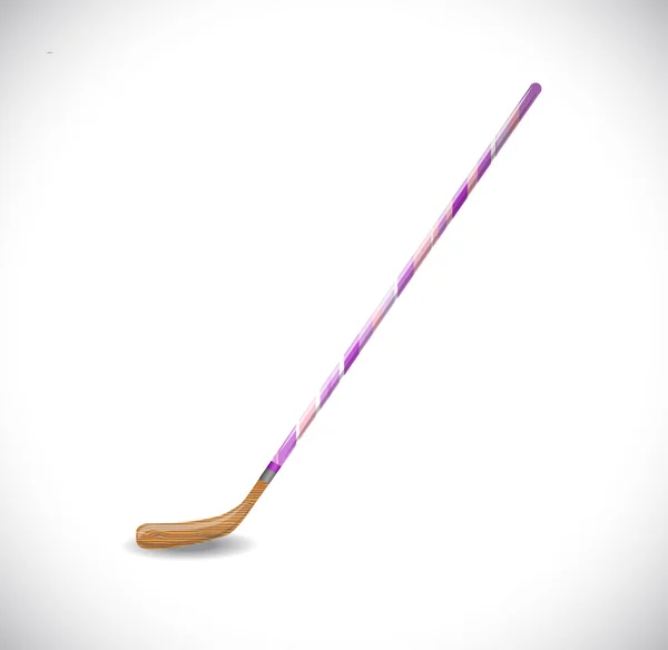 Palo de hockey aislado . — Vector de stock