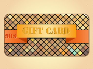 renkli hediye kartı.