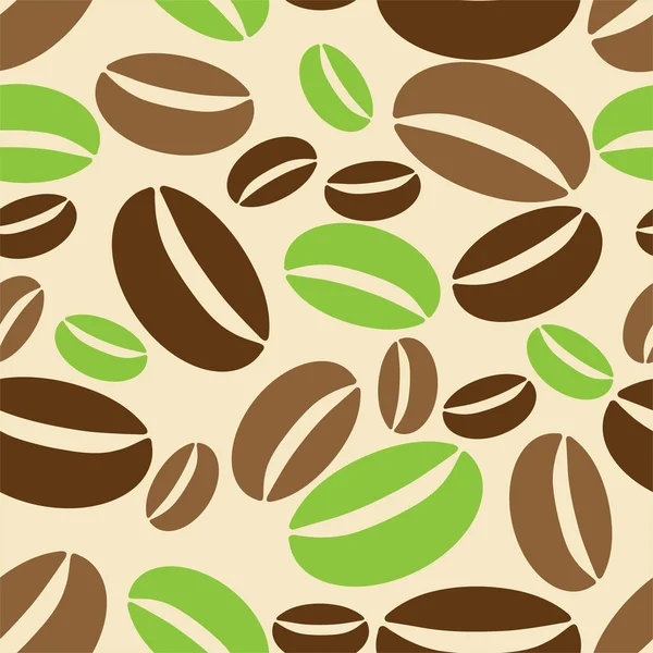 Seamless background with coffe beans. — Stock Vector