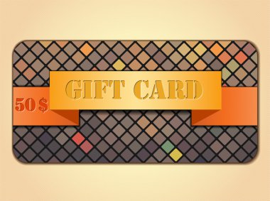 renkli hediye kartı.