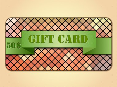 renkli hediye kartı.