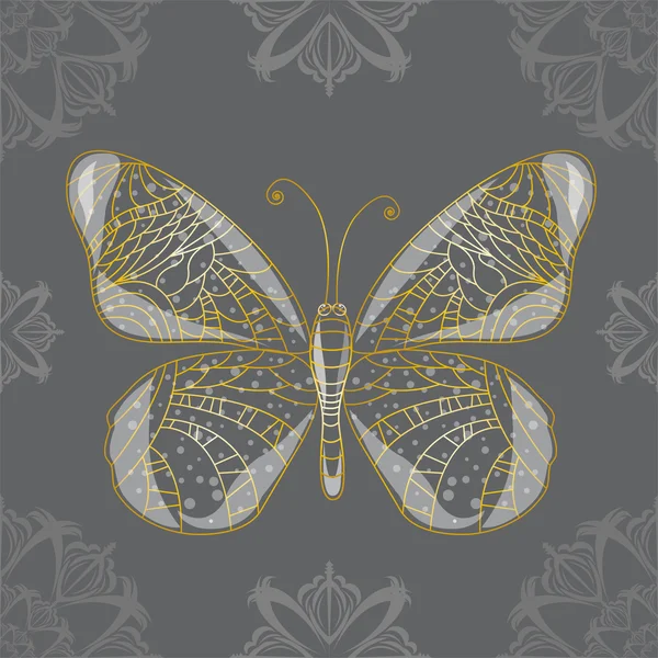 Безшовний фон з метеликом . — стоковий вектор