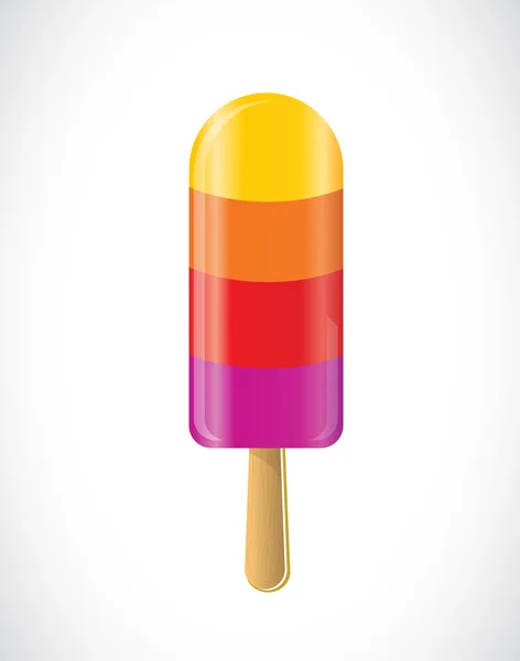 Crème glacée sur un bâton. — Image vectorielle