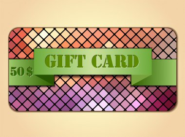 renkli hediye kartı.