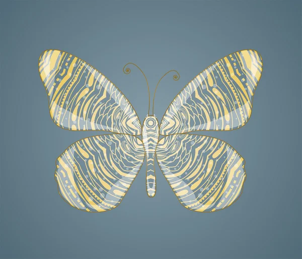 Schöner abstrakter Schmetterling. — Stockvektor