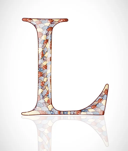 Abstrakt bokstaven l. — Stock vektor