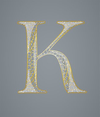 soyut altın harf k.