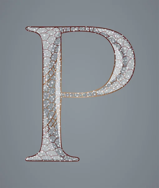 Abstract letter P. — Stock Vector