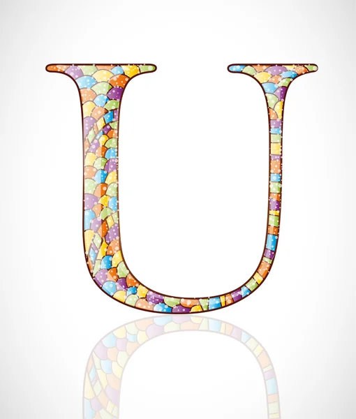 Abstract letter U. — Stock Vector