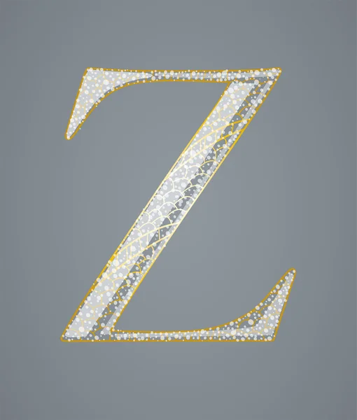 Abstract golden letter Z. — Stock Vector