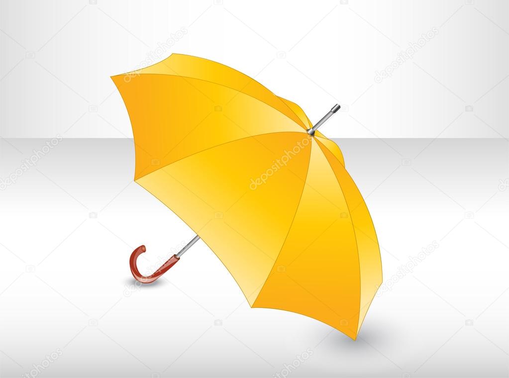 Yellow umbrella.