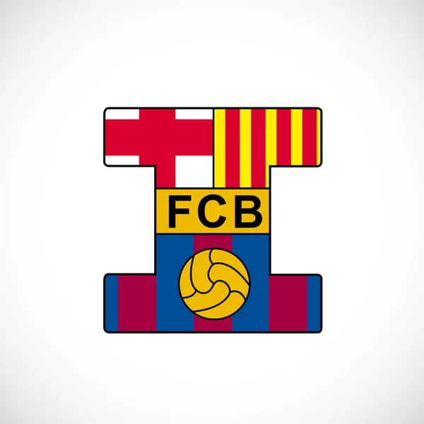 Clube de futebol barcelona . — Vetor de Stock