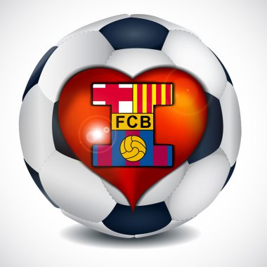 I love football club barcelona. clipart