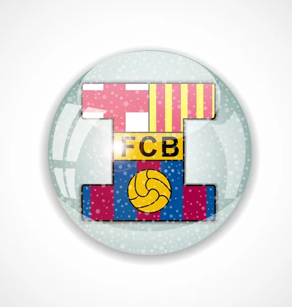 Eu amo clube de futebol barcelona . — Vetor de Stock