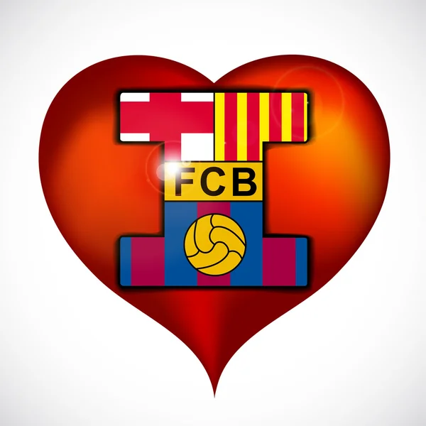 Eu amo clube de futebol barcelona . —  Vetores de Stock