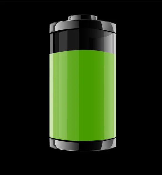 Vektor illustration med batteri. — Stock vektor