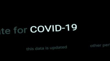 COVID-19, COVID, Coronavirus. Farklı metinde işaretlenmiş kelime. Haber konsepti ya da medikal medya. Tehlikeli bir virüs tüm dünyaya yayılıyor. Altı çizili kelimeler. SARS-CoV-2