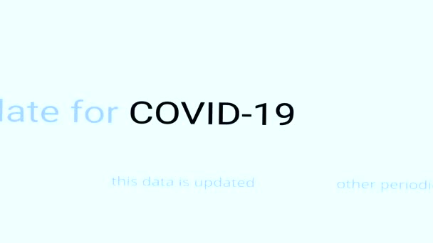 Covid Covid Coronavirus Palavra Destacada Texto Diferente Conceito Notícias Mídia — Vídeo de Stock