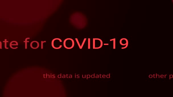 Covid Covid Koronawirus Podkreślono Słowo Innym Tekście Koncepcja Wiadomości Lub — Wideo stockowe