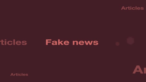 Zvýrazněná Typografie Fake News Pro Sociální Zpravodajská Média Nebo Marketingový — Stock video