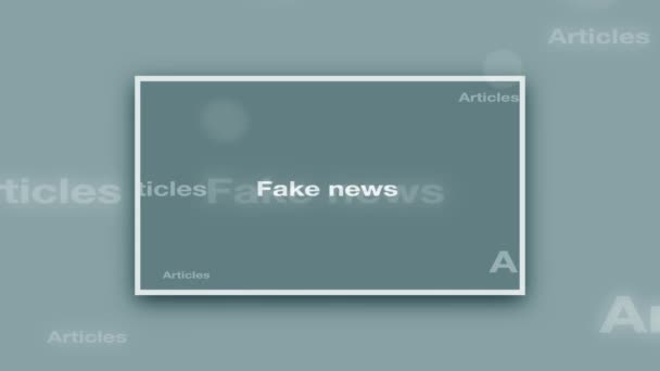 Τονισμένο Fake News Τυπογραφία Για Κοινωνικά Και Ειδησεογραφικά Μέσα Έννοια — Αρχείο Βίντεο