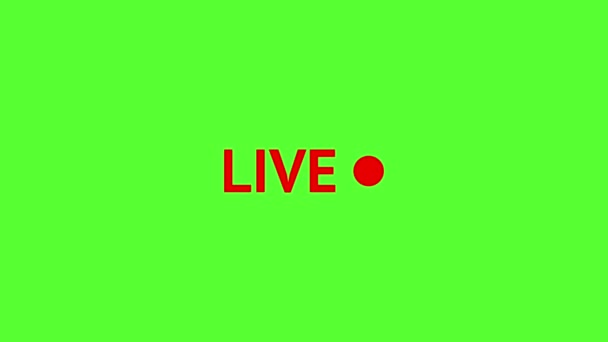 Red Live Stream Sembolü Canlı Yayın Için Imza Yayın Nternet — Stok video