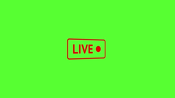 Czerwony Live Stream Symbol Zarejestruj Się Żywo Streaming Nadawanie Godło — Wideo stockowe