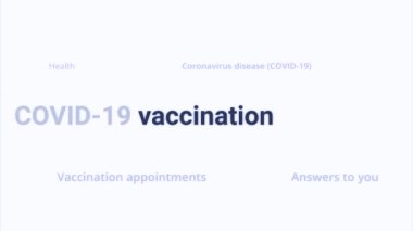 Coronavirus aşısı COVID-19. Koronavirüse karşı aşı ve aşı, COVID-19, virüs, grip. Haber, sosyal ya da tıbbi medya kavramı. Farklı metin ışığı arkaplanındaki vurgulanmış ifade.