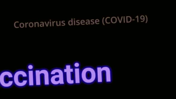 Vaksin Coronavirus Covid Vaksin Dan Vaksinasi Terhadap Coronavirus Covid Virus — Stok Video