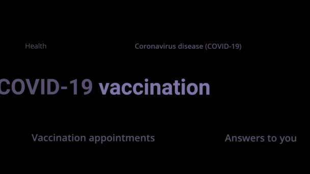 Szczepionka Przeciw Koronawirusowi Covid Szczepienie Szczepienie Przeciwko Koronawirusowi Covid Wirusowi — Wideo stockowe