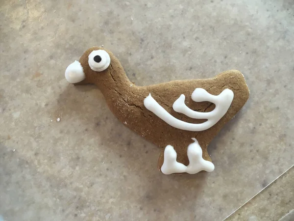 Gingerbread Cookie Shaped Goose — Stock Photo, Image