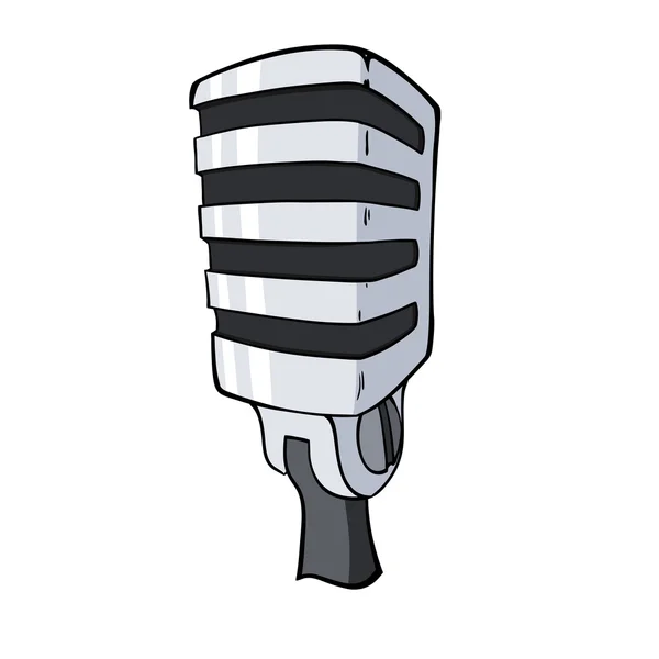 Old microphone — Stock Vector