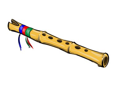 Bamboo flute clipart