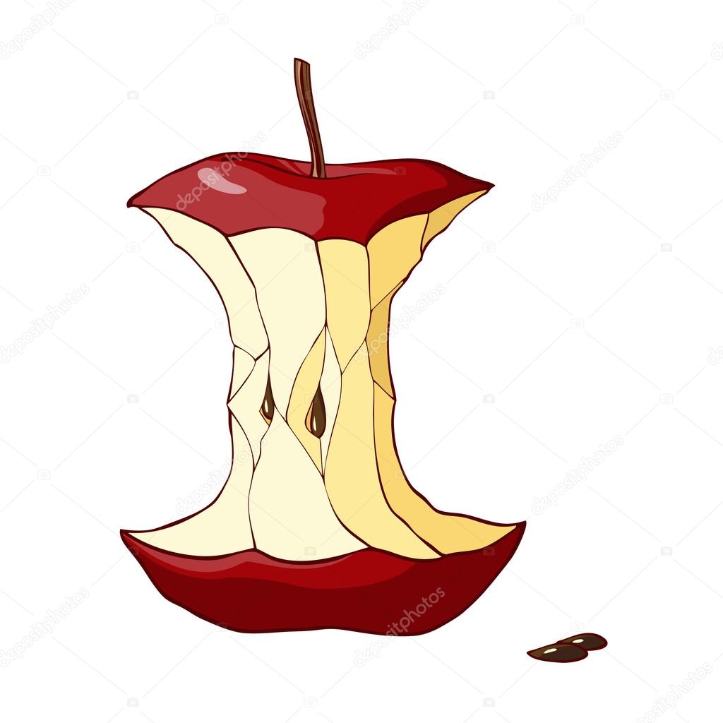 red apple core