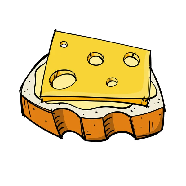 Pane e formaggio Illustrazioni Stock Royalty Free