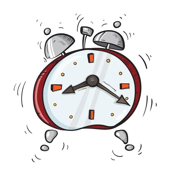 Komiksową czerwony alarm clock — Wektor stockowy