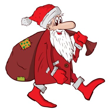 çanta ile Noel Baba