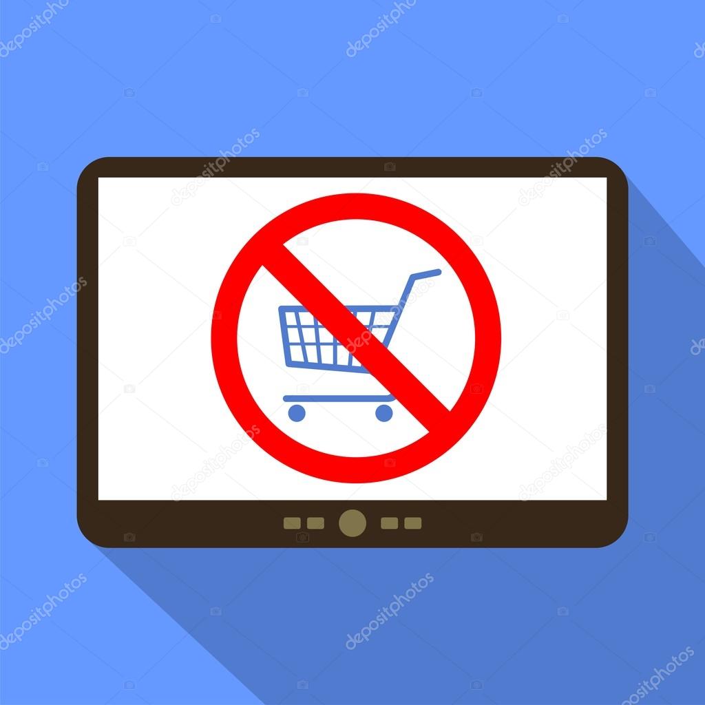 No cart Tablet Icon