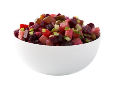 Beyaz bir plaka salata salata sosu. Beyaz bir arka plan üzerinde. İzole fotoğraf.