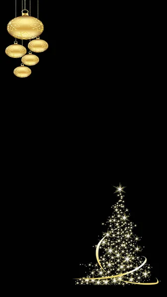 stock image backgrounds for Christmas cards, Christmas tree on a black background, Christmas tree, new year background with space for text