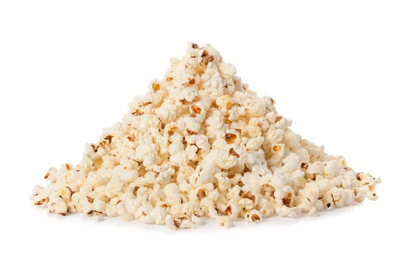 Popcorn geïsoleerd op witte achtergrond Stockafbeelding