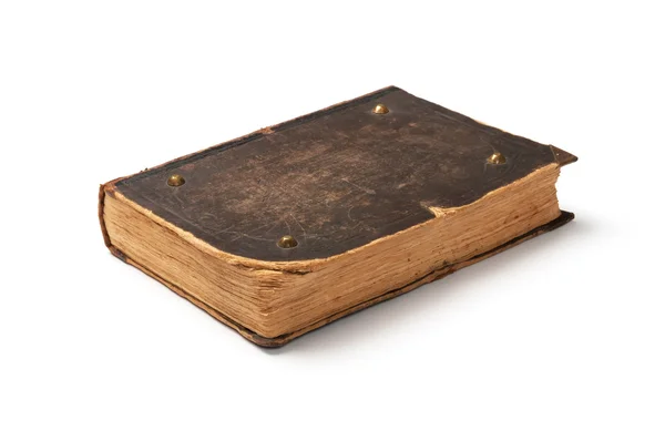 Beyaz bir arka plan üzerinde izole eski kitap
