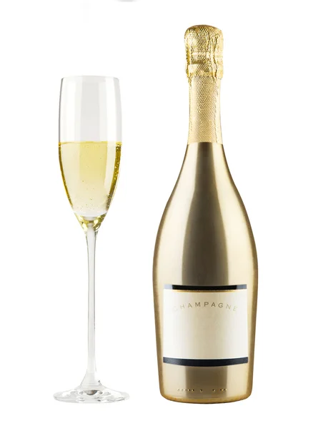 Beautiful picture of a bottle of champagne — Stock Photo, Image