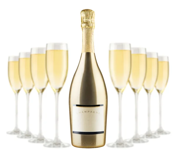 Beautiful picture of a bottle of champagne — Stock Photo, Image