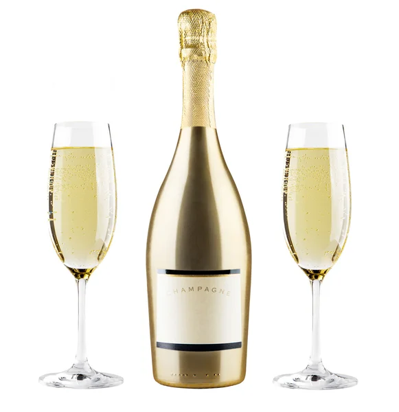 Beautiful picture of a bottle of champagne — Stock Photo, Image