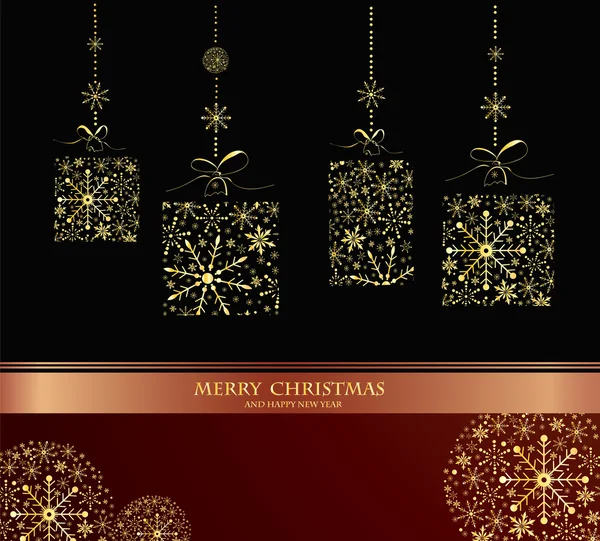 Krásný dekorativní vánoční kuličky — Stockový vektor
