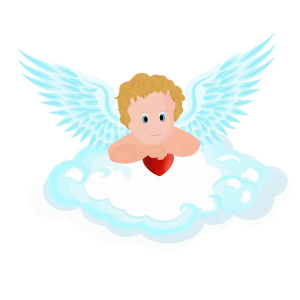 Vector illustration of adorable angel — Stock Vector